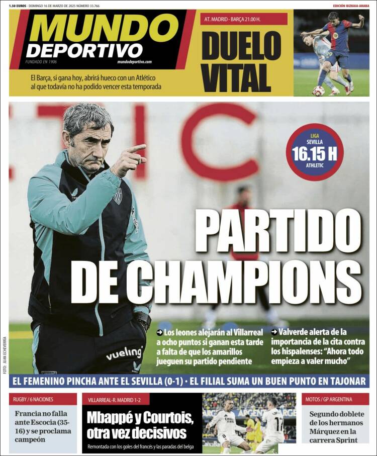 Portada de Mundo Deportivo Bizkaia (España)