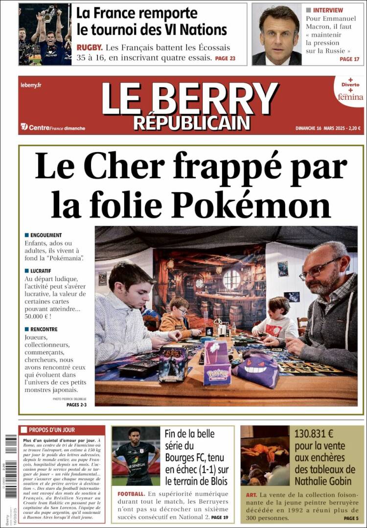 Portada de Berry Republicain (Francia)