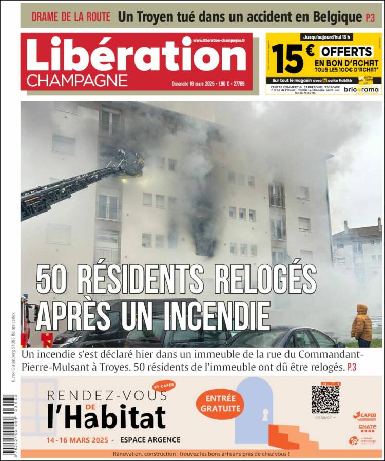 Portada de Libération Champagne (Francia)