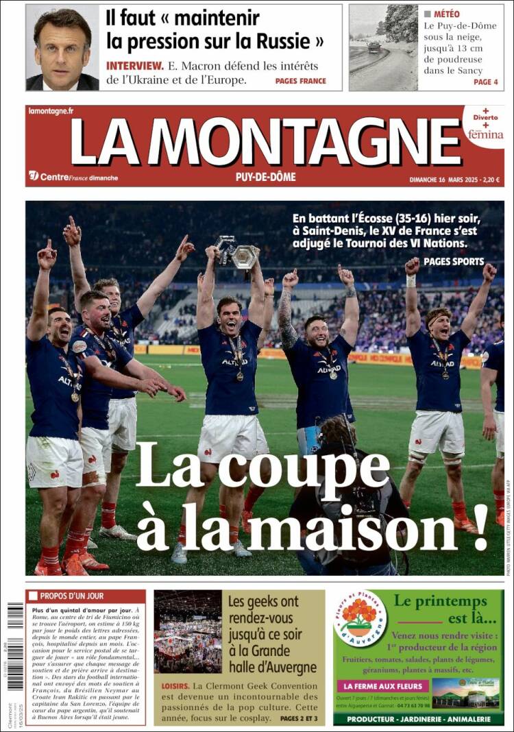 Portada de La Montagne (Francia)