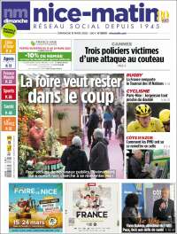 Portada de Nice-Matin (Francia)