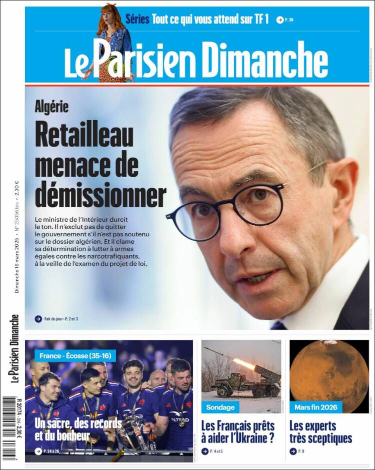 Portada de Le Parisien (Francia)