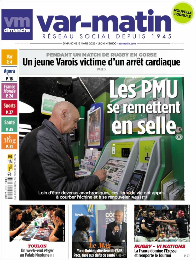 Portada de Var-Matin (Francia)