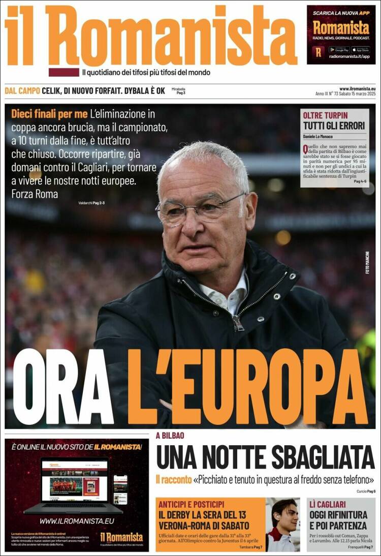 Portada de Romanista (Italia)