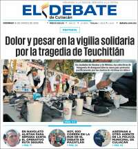 Portada de El Debate de Culiacán (México)