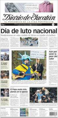 Portada de Diario de Yucatán (México)