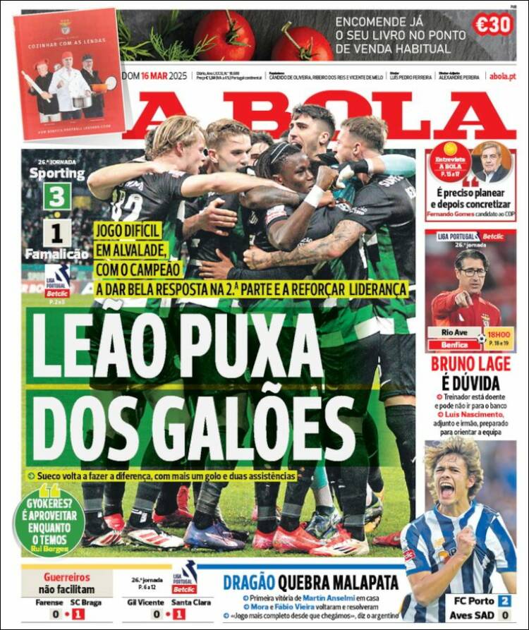 Portada de A Bola (Portugal)