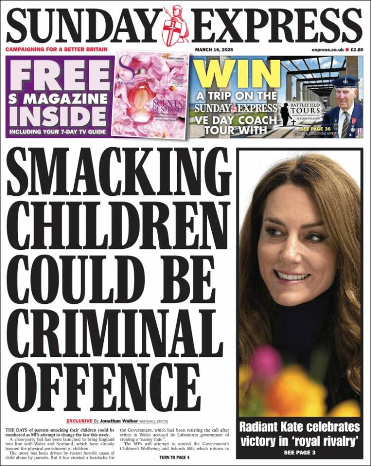 Portada de Daily Express (Reino Unido)