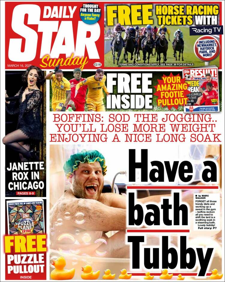 Portada de Daily Star (Reino Unido)