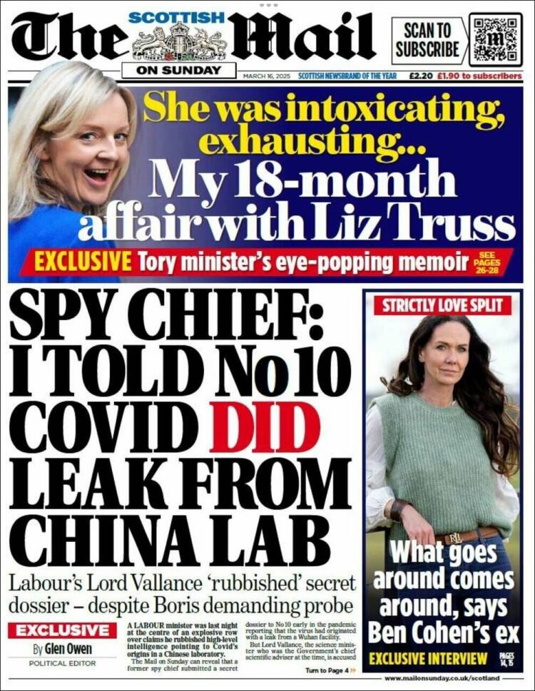 Portada de Scottish Daily Mail (Reino Unido)