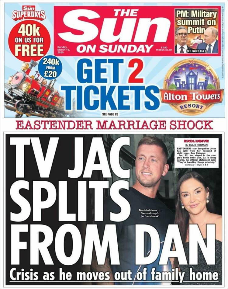 Portada de The Sun (Reino Unido)
