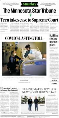 Portada de Star Tribune (USA)