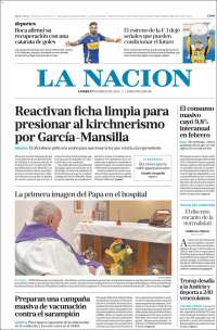 Portada de La Nación (Argentina)