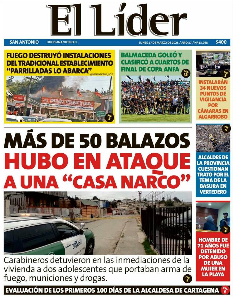 Portada de Lider de San Antonio (Chile)