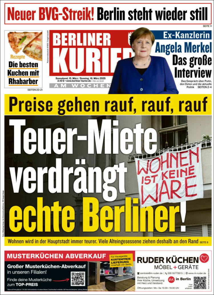 Portada de Berliner Kurier - Startseite BK (Alemania)