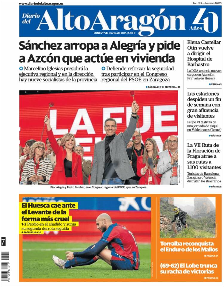 Portada de Diario del AltoAragón (España)