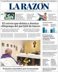 Portada de La Razón (España)