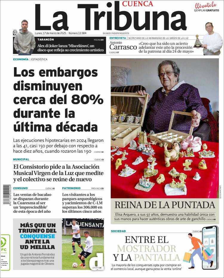 Portada de La Tribuna de Cuenca (España)