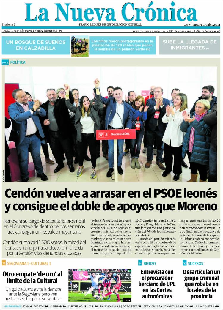 Portada de La Nueva Crónica (España)