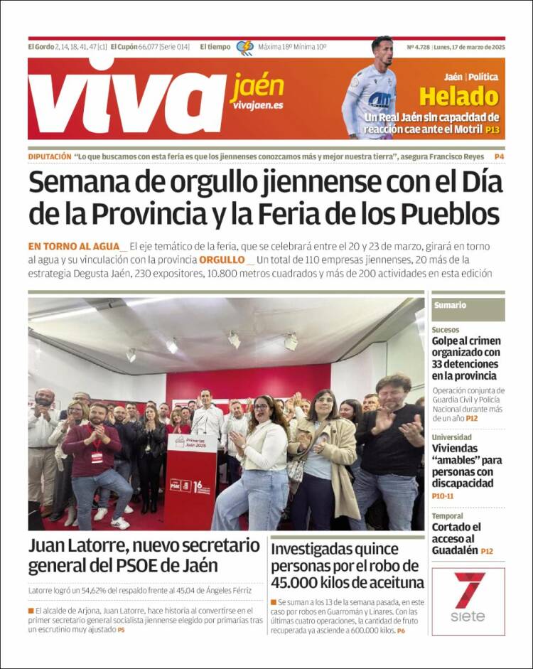 Portada de Viva Jaén (España)