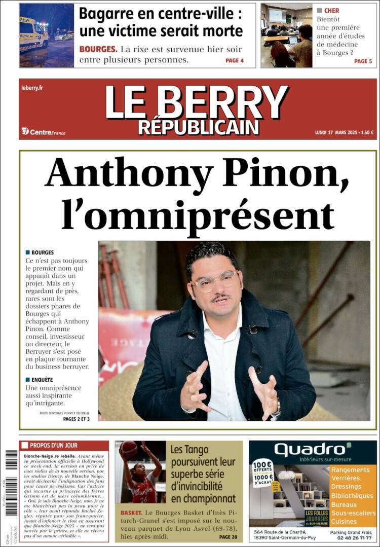 Portada de Berry Republicain (Francia)