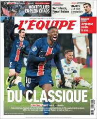 Portada de L'Equipe (Francia)