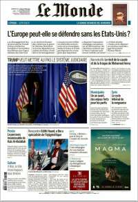 Portada de Le Monde (Francia)