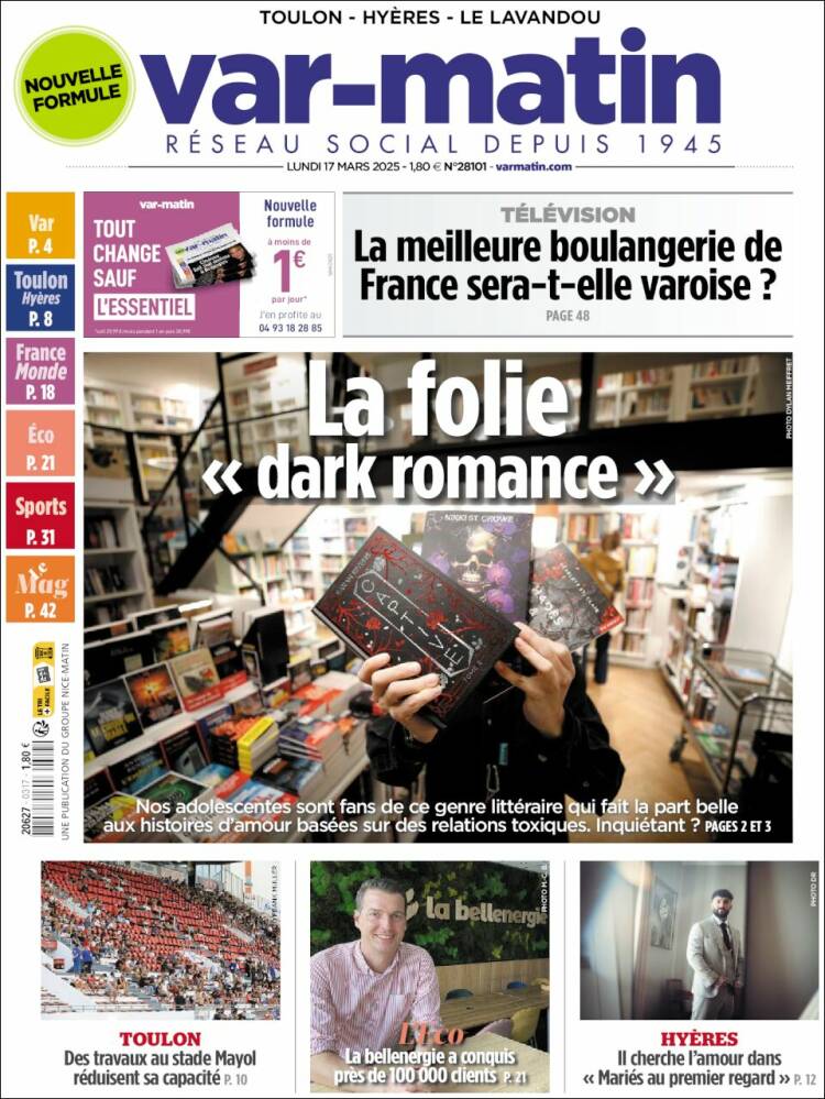 Portada de Var-Matin (Francia)