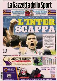 Portada de La Gazzetta dello Sport (Italia)