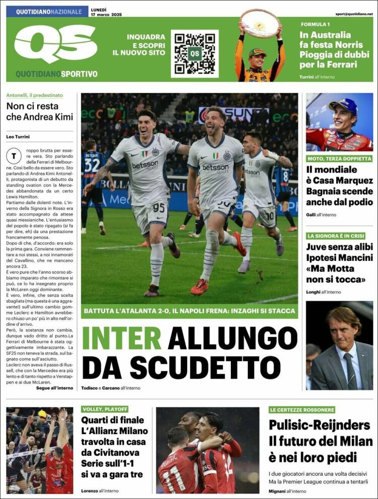 Portada de Quotidiano Sportivo (Italia)