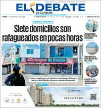 Portada de El Debate de Culiacán (México)