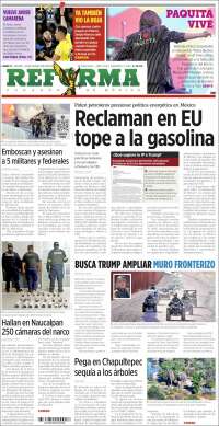 Portada de Reforma (México)