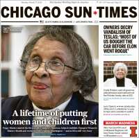 Portada de Chicago Sun-Times (USA)