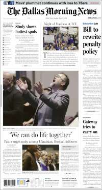 Portada de Dallas Morning News (USA)