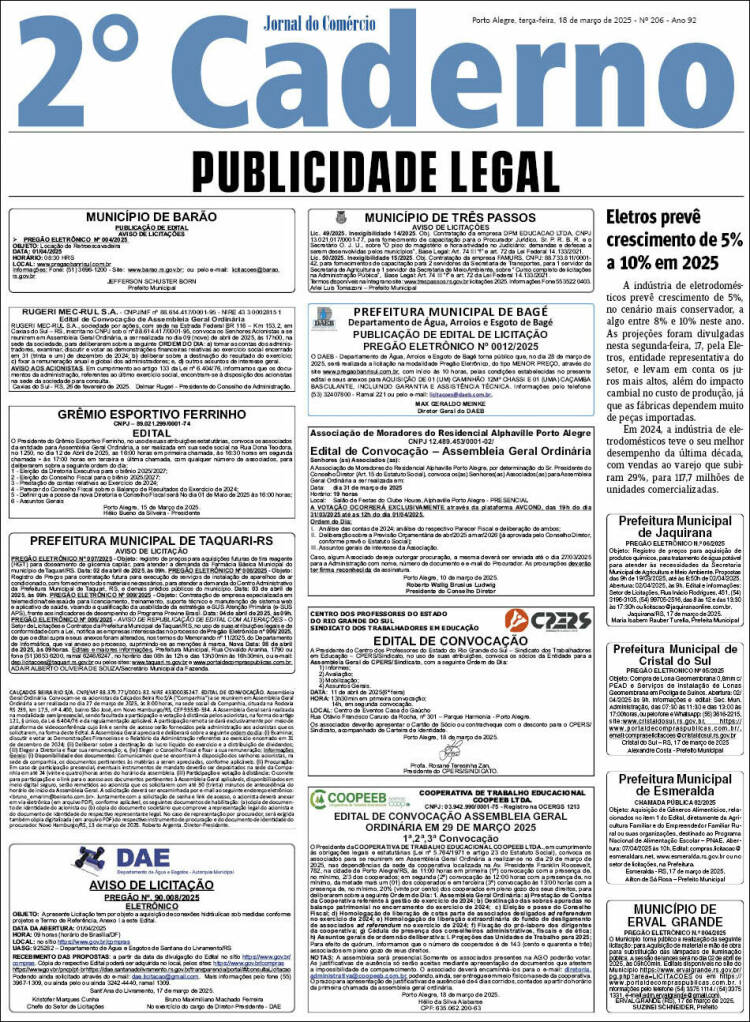 Portada de Jornal do Comércio (Brasil)