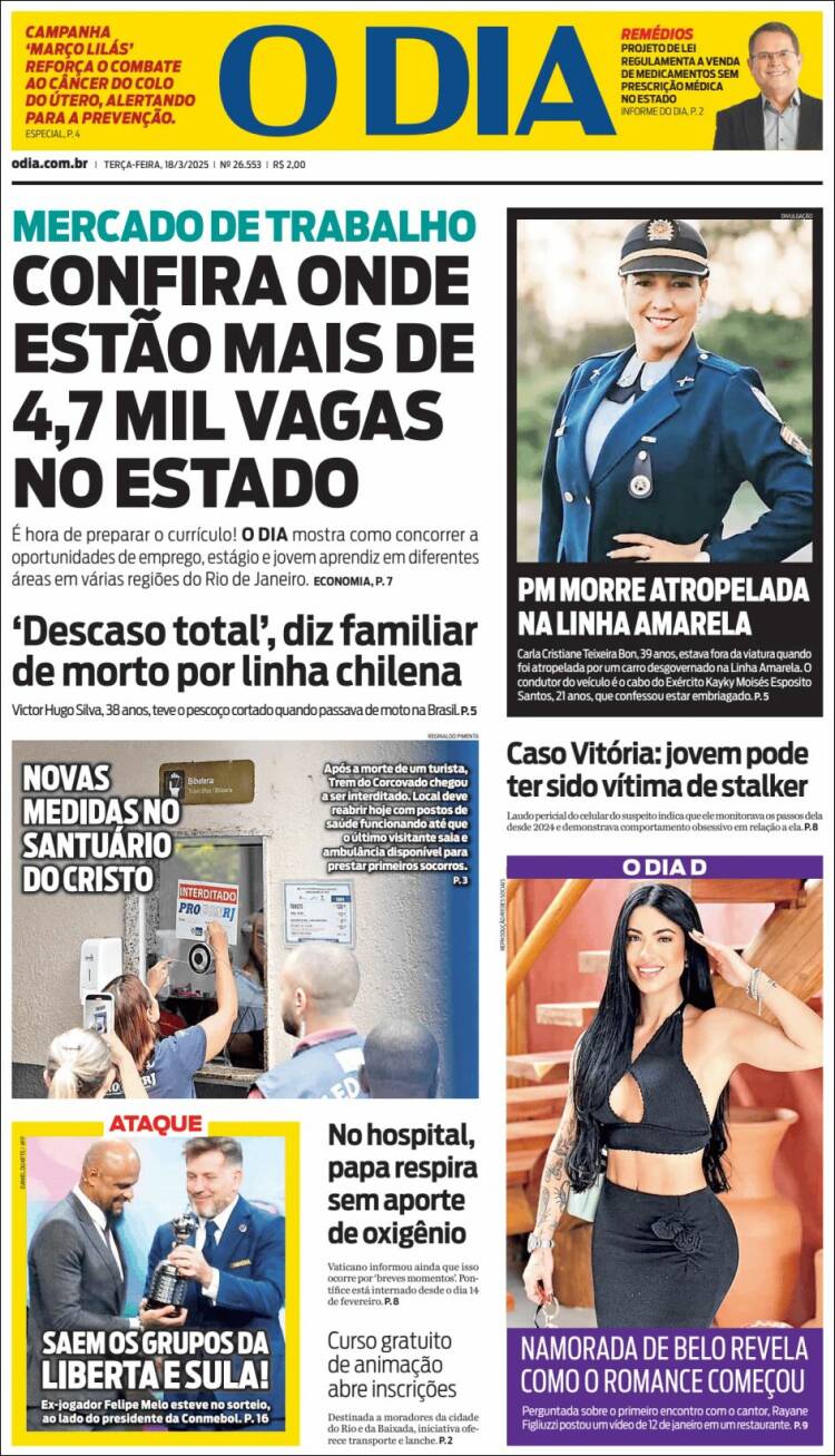 Portada de O Dia (Brasil)