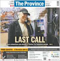 Portada de The Province (Canadá)