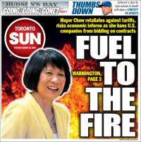 Portada de The Toronto Sun (Canadá)