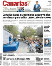 Portada de Canarias 7 (España)