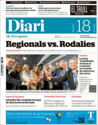 Portada de Diari de Tarragona (España)