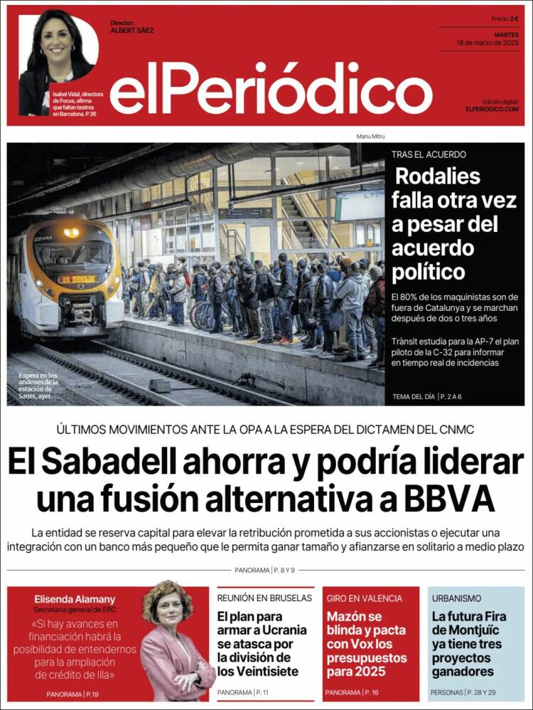 Portada de El Periódico (España)