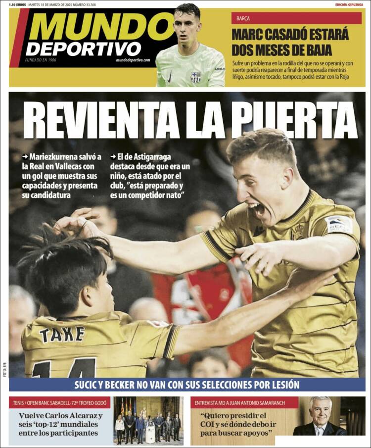 Portada de Mundo Deportivo Gipuzkoa (España)