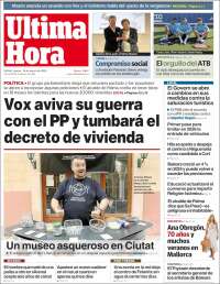 Portada de Última Hora (España)