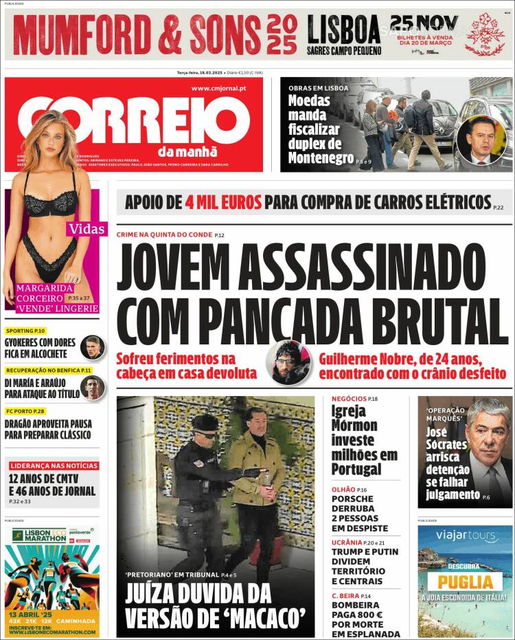 Portada de Correio da Manhã (Portugal)