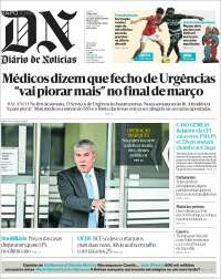 Portada de Diário de Noticias (Portugal)