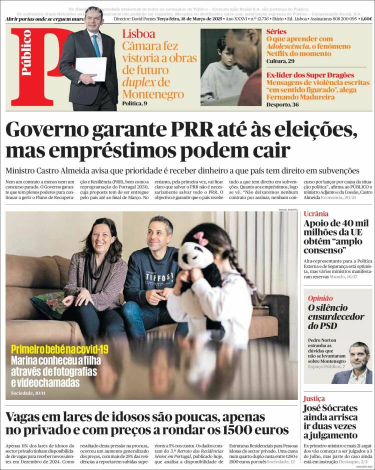 Portada de Público (Portugal)