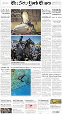 Portada de New York Times (USA)