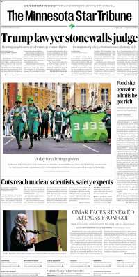 Portada de Star Tribune (USA)