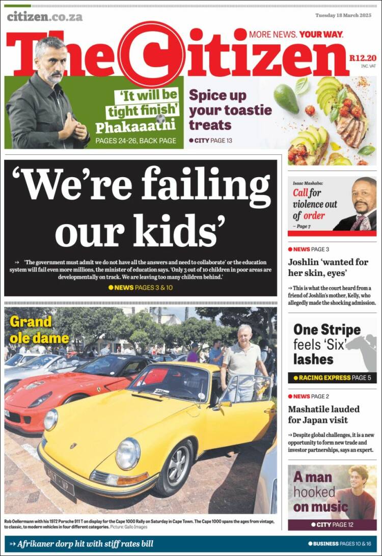 Portada de The Citizen (Sud&aacute;frica)