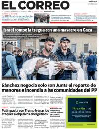 Portada de El Correo - Guipuzcoa (España)